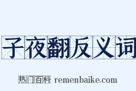 子夜翻反义词是什么意思的图片